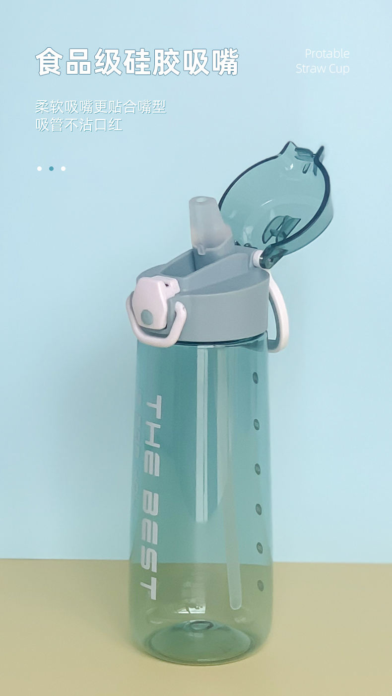 Casual Outdoor Sports Straw Water Bottles Camping Applicable with Boiling Water Features