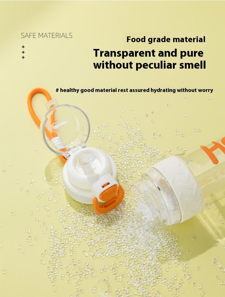 High Temperature Resistant Tritan Sports Water Bottle Large Capacity Portable Outdoor Straw Cup Student Food Grade