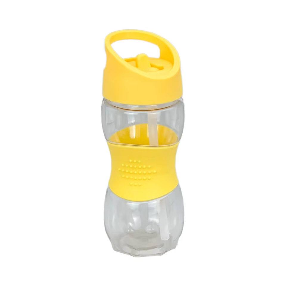 15oz BPA-Free PC Plastic Sport Water Bottles with Straw New Design for Kids Camping
