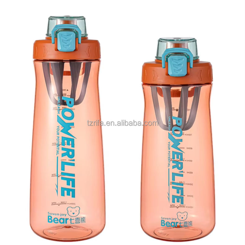 Hot Sale 1100ml 38oz Sports Fitness Tritan Plastic Fruit Infuser Water Bottle BPA Free Direct Drinking Camping Custom Logo