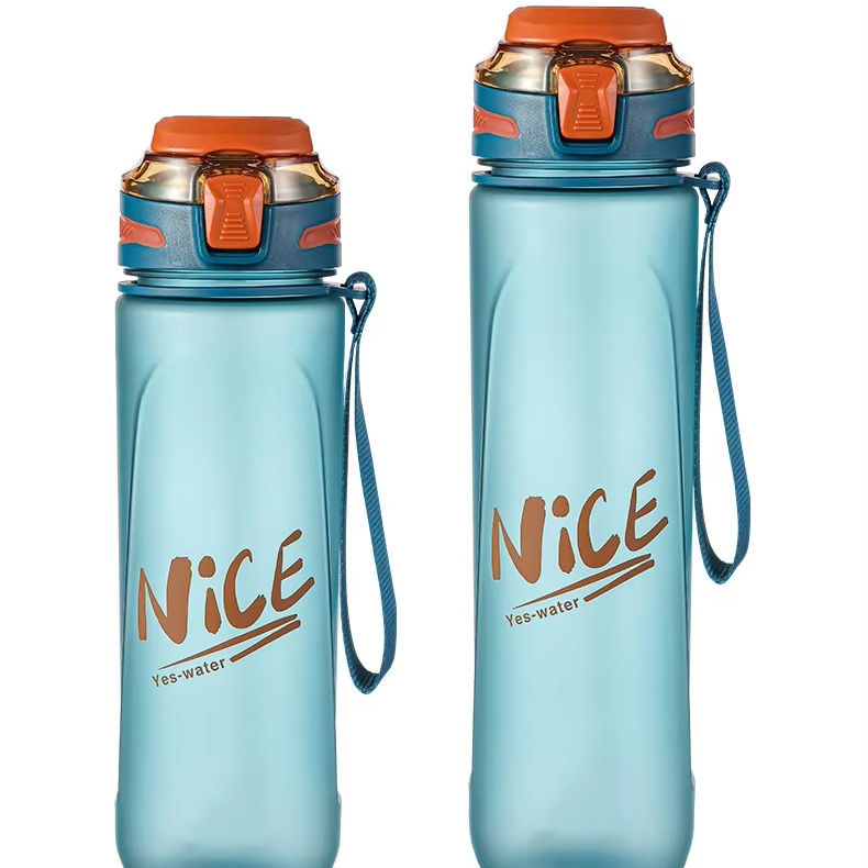 Customized Logo Transparent Plastic Drinkware with Straw Water Bottles