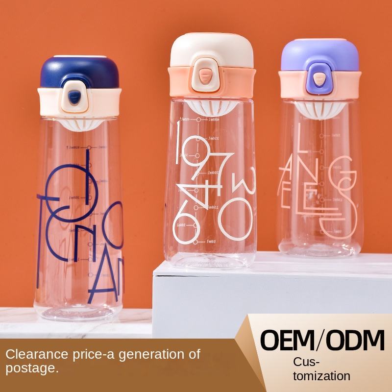 New Arrival 480ml 620ml Plastic Drinkware Portable Outdoor Camping Cups for Children with Fancy Design Infuser Direct Drinking