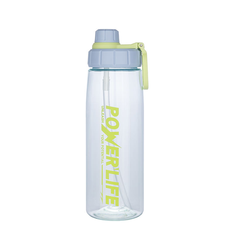 750ML Portable Transparent Clear Plastic Water Bottle Leakproof Direct Drinking with Handle Drinkware Product