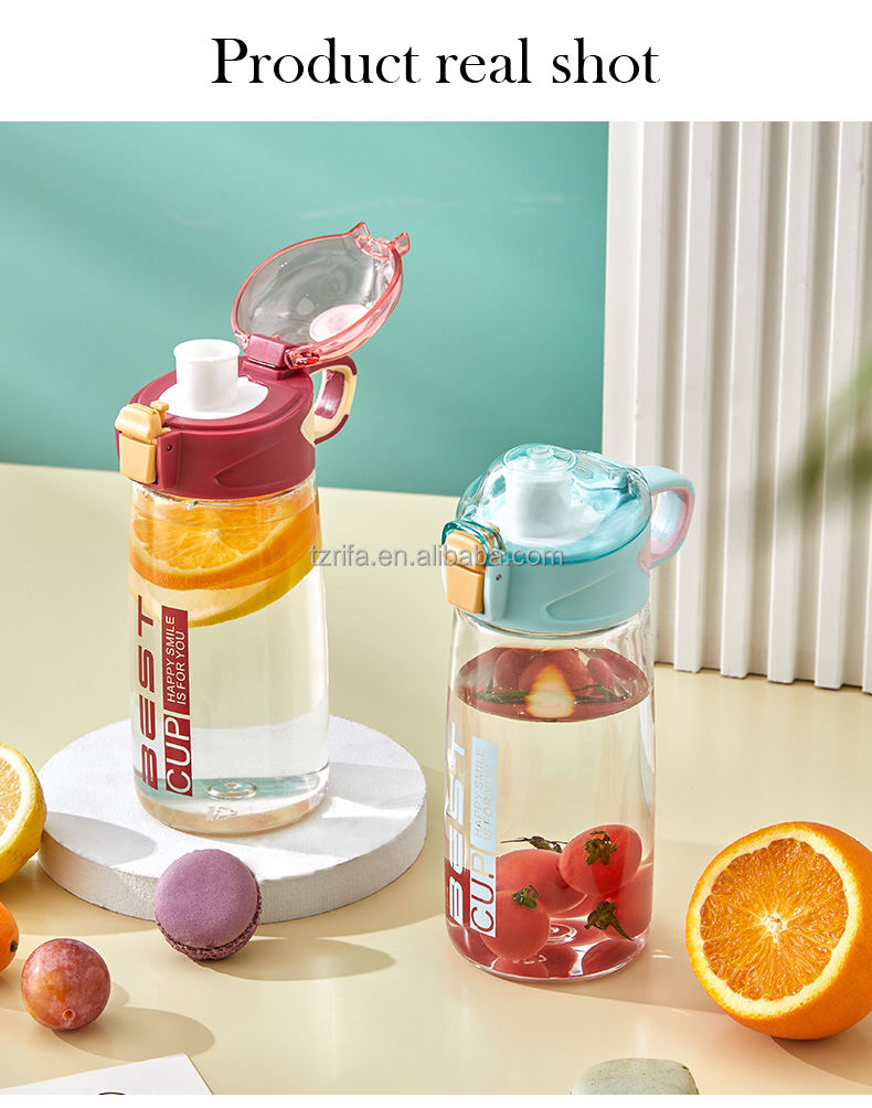 Wholesale Eco-friendly Bpa Free Sports Water Bottle Direct Drinking With Handle for Running Gym Adult Use Food Grade Plastic