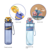 Motivational 32 oz Blue Water Bottle for Adults Sports Water Bottle with Strap for Boiling Water