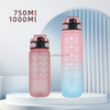 Wholesale BPA-Free 1L 32oz Leakproof Sports Bottle Straw Time Marker Strainer Motivational Accessory for Gym Outdoor Applicable