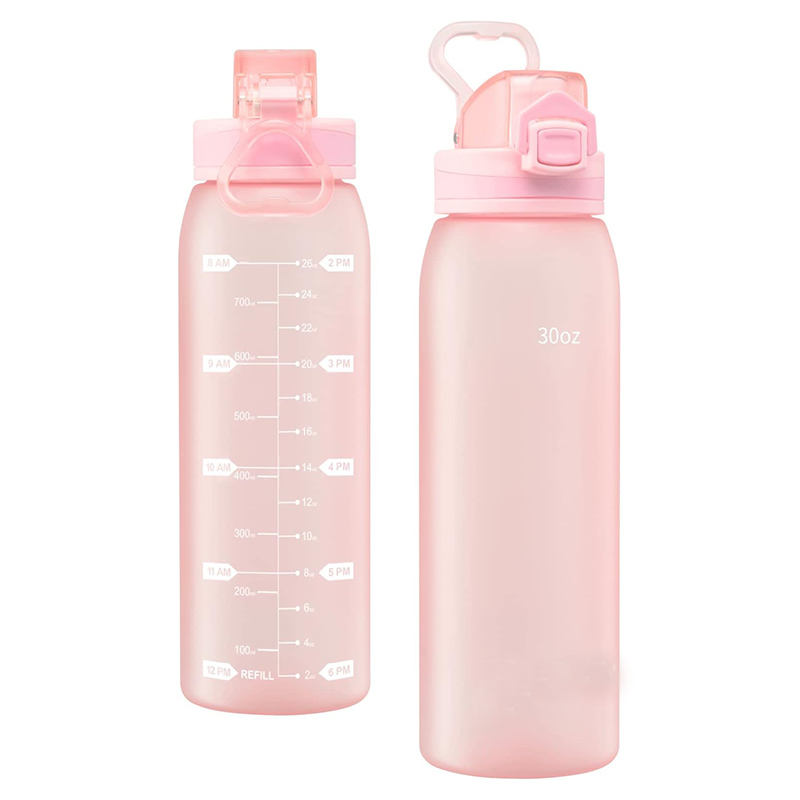 High Quality 900ML Tritan Plastic Sports Water Bottle BPA Free Matt Color Direct Drinking for Camping for Boiling Water