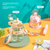 Leakproof Clear Straw Cup With Plastic Handle Large-capacity Desktop Office Water Bottle