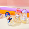 Hot Selling Custom Logo 600ml BPA Free Plastic Water Bottles with Handle Cute Drinkware