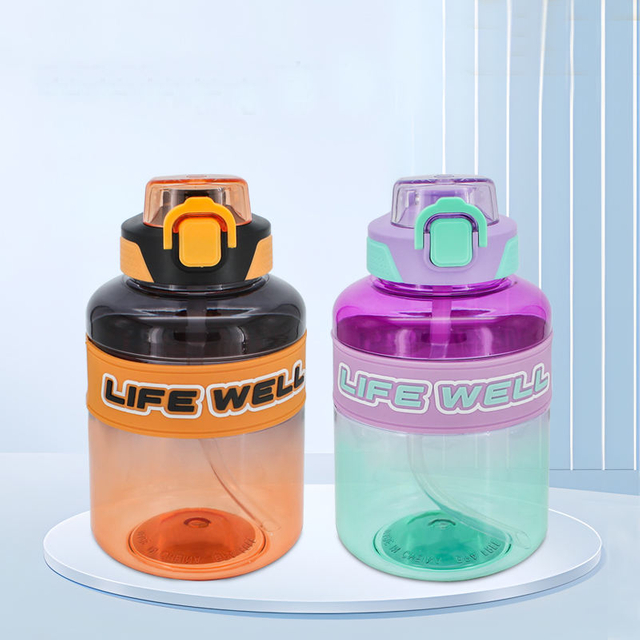Top Seller 1100ml Large Capacity BPA-Free Gym Fitness Sport Water Bottles Motivational Plastic Drinkware with Time Marker