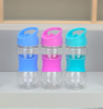 Custom Logo 420ml BPA-Free Plastic Kids Water Bottle with Silicone Sleeve New Design for Camping and Boiling Water Safety