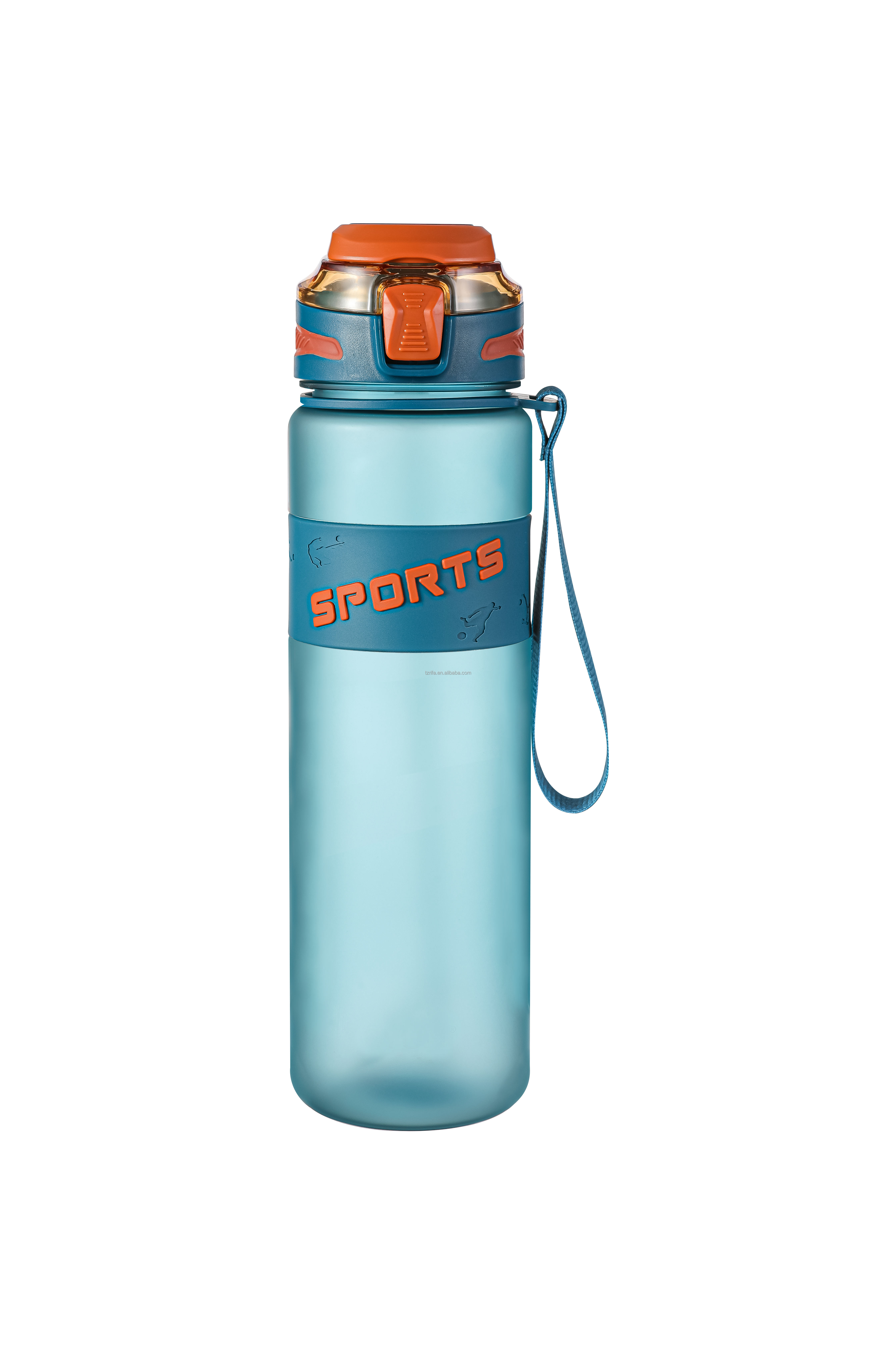 Hot Sales Bpa Free Fitness Motivational Custom Wholesale Straw Drinking Plastic Water Bottle With Time Marker and Rope