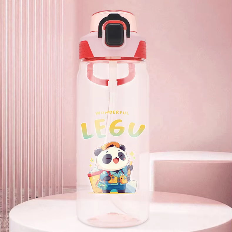 750ml BPA-Free Plastic Water Bottle with Straw