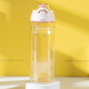 Portable Plastic Handle with Flip Lid Button Plastic Water Bottles for Outdoor Sports Gym