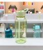 Cute 1000ml Plastic Water Bottle with Straw Cartoon Series Printing for Camping and Boiling Water