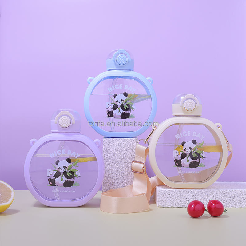 BPA-Free Large-Capacity Direct Drinking Water Bottle for Outdoor Travel and School Children's High-Value Cartoon Style