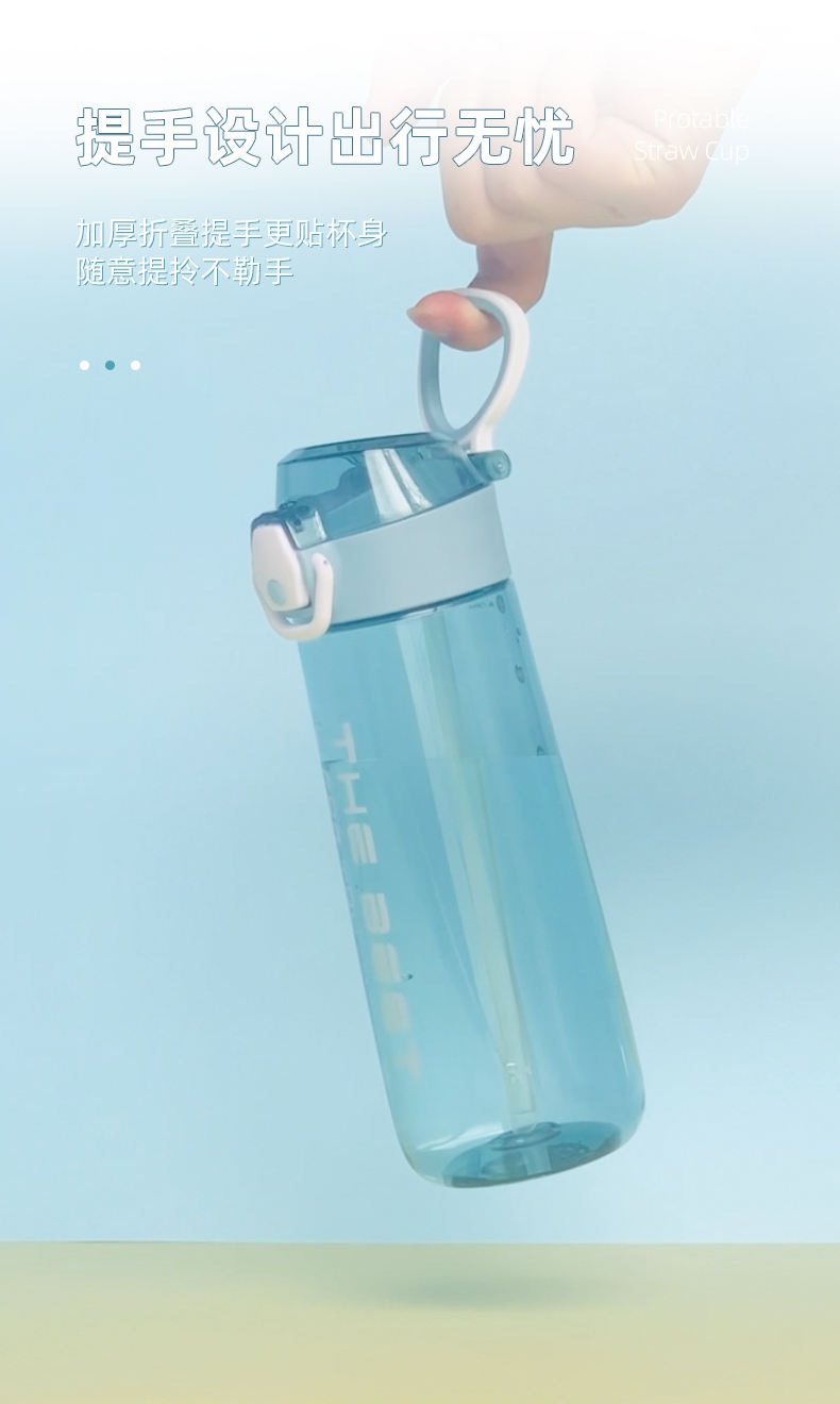 Casual Outdoor Sports Straw Water Bottles Camping Applicable with Boiling Water Features