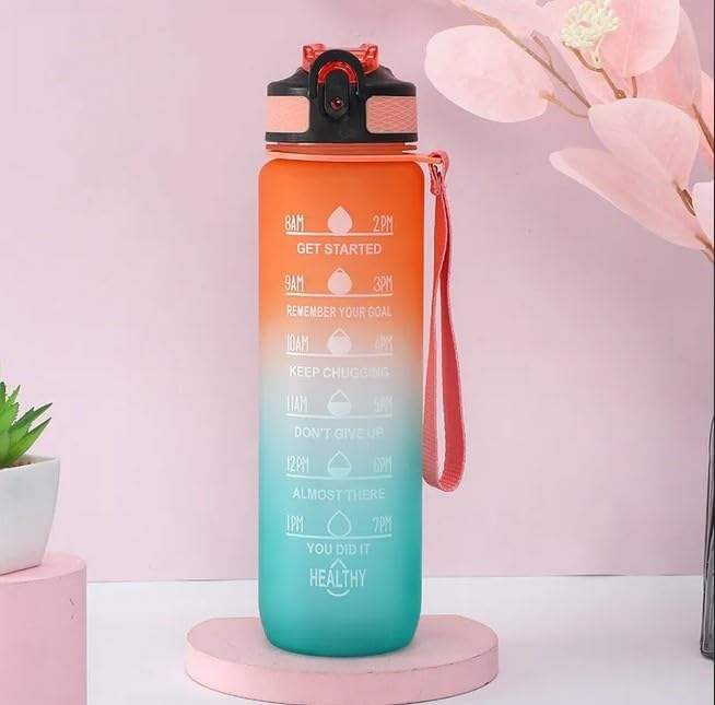 1000ml Fitness Motivational Water Bottles Adult Drinkware for Presentations