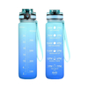 Top Seller 1L Tritan Water Bottle BPA-Free Frosted Plastic Drinking Bottle with Time Marker