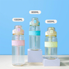 High Quality BPA-Free 600ml Gym Sport Water Bottle Motivational Outdoor Plastic Drinkware