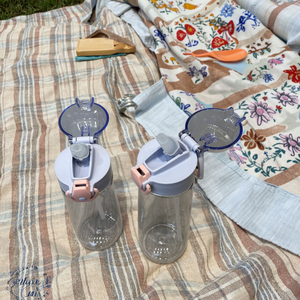 Wholesale 600ml Plastic Sports Water Bottle with Straw for Outdoor Camping Boiling Water Children Friendly