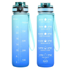 32oz Motivational Gradient BPA-Free Gym Fitness Sports Water Bottles Direct Drinking Plastic Water Jug