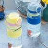Plastic Sport Water Bottle With Carrying Loop and Silicone Straw Tritan Bottle