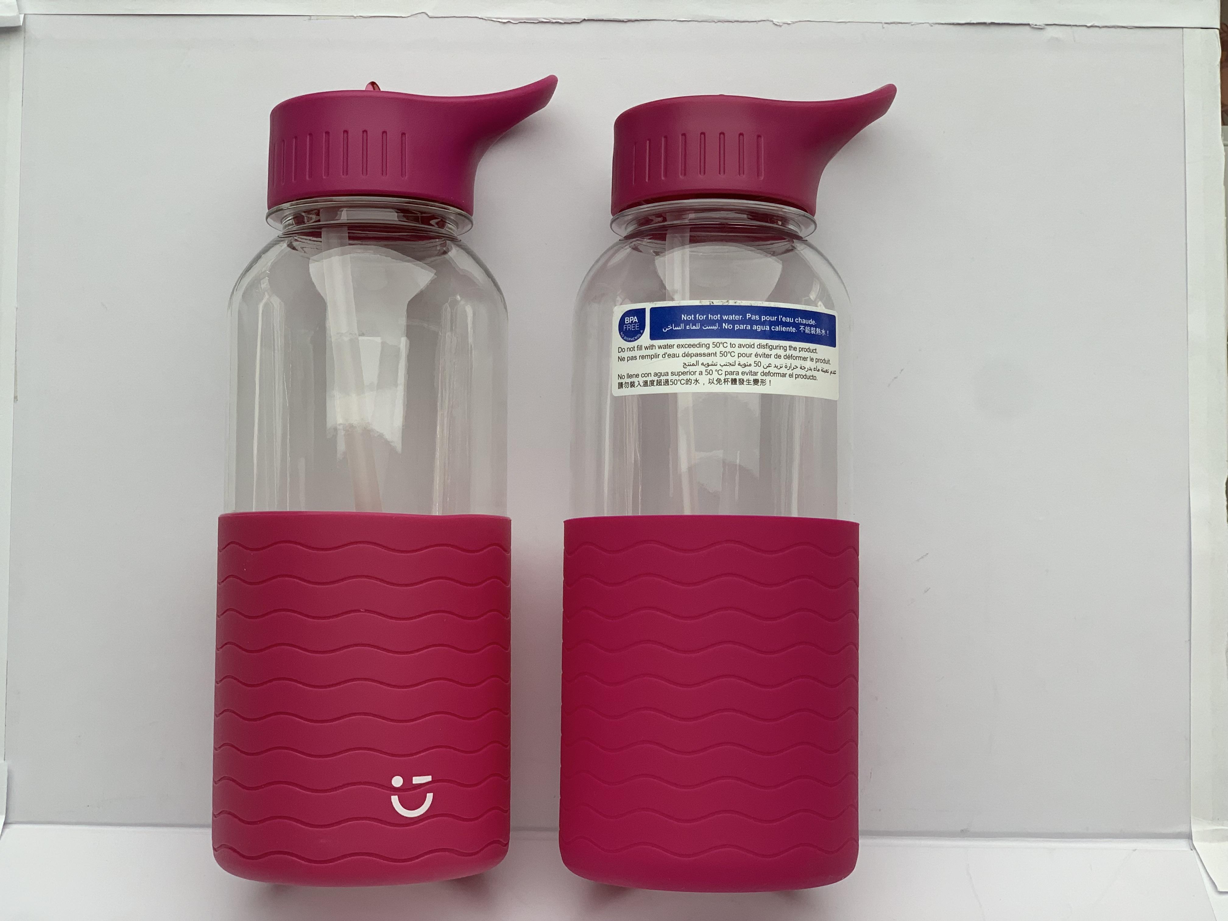 Modern 1000ml Plastic Water Bottles with Silicone Sleeve for Boiling Water for Camping