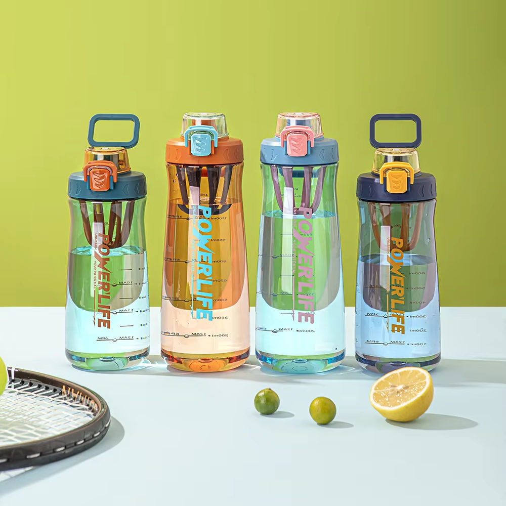 Hot Sale 1100ml Tritan Plastic Sports Fitness Bottle 38oz Direct Drinking Fruit Infuser BPA Free Safe for Gym Camping Applicable