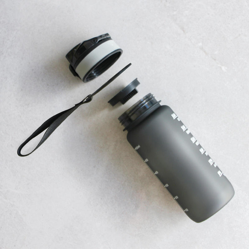 Gradient 32 Oz Large Removable Strainer Motivational Drinking Water Bottle