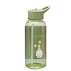 Cute 1000ml Plastic Water Bottle with Straw Cartoon Series Printing for Camping and Boiling Water