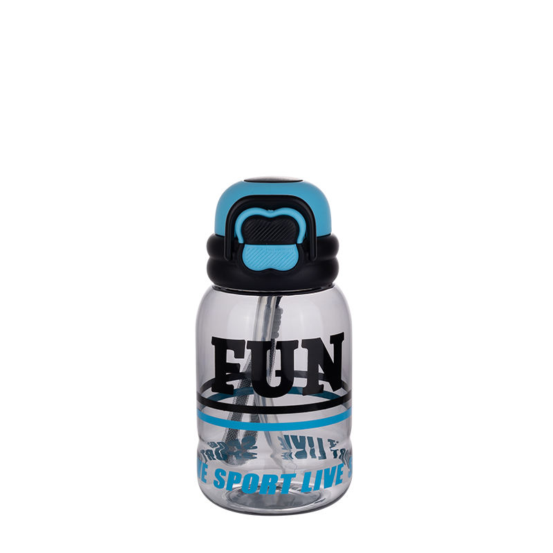 Fashionable 650ml Double Drink Plastic Water Bottle with Straw Portable Outdoor Sports Water Bottles