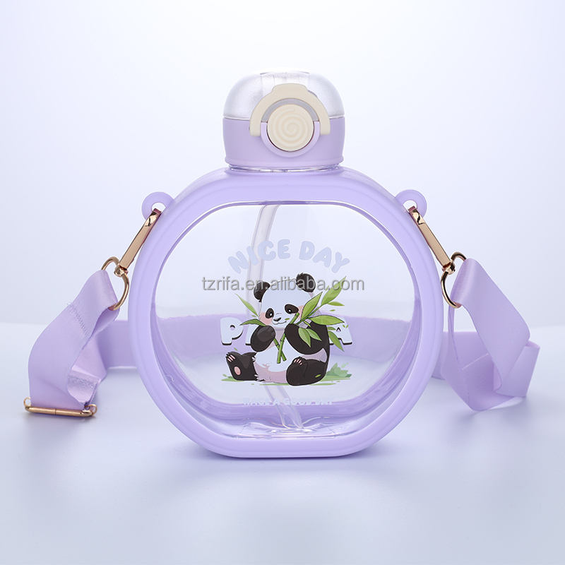 BPA-Free Large-Capacity Direct Drinking Water Bottle for Outdoor Travel and School Children's High-Value Cartoon Style