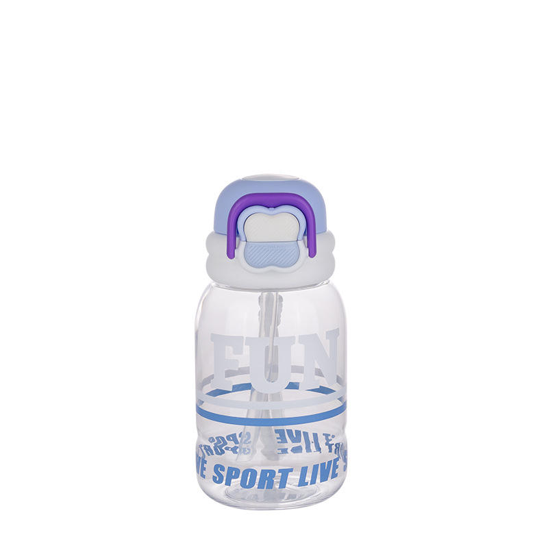 Eco-Friendly 650ml Tritan Portable Plastic Water Bottle with Flip Straw Beautiful Colours BPA-Free Sippy Cups for Camping