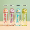 Hot Selling 600ml Tritan Plastic Drink Water Bottle BPA-Free for Outdoor Sports Transparent Handle Carry Strap Suction Nozzle