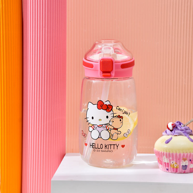 Portable Reusable Plastic Drinkware Popular Girls Water Bottles for School Students