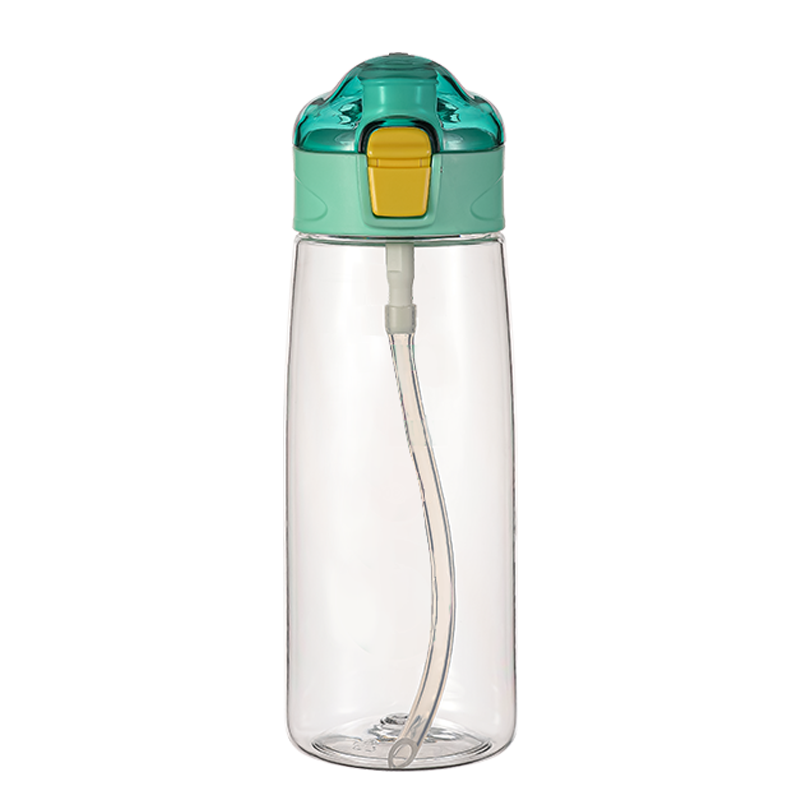 18oz BPA-Free Plastic Sports Water Bottle with Multifunction Lid and Straw Direct Drinking Bottle Customizable Logo