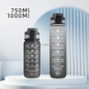 Wholesale BPA-Free 1L 32oz Sports Water Bottle with Straw Time Marker and Strainer Leakproof and Motivational Design