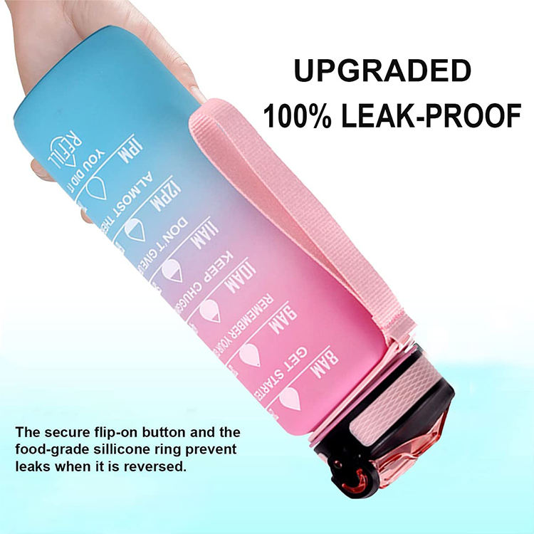 Eco-Friendly Sport Plastic Water Bottles with Straws for Presentations