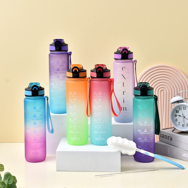 TRITAN BPA-Free Sports Water Kettle Large Capacity Portable Direct Drinking Student Container Custom Logo Print High Color Value