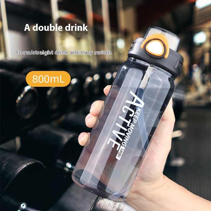 Customized Large Capacity Tritan Sports Water Cup New Adult Fitness Plastic Bottle Direct Drinking Straw for Camping