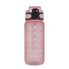 Sports 750ml Plastic Water Bottles with Straw and Time Marker Direct Drinking Flowing Water