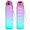 32oz Motivational Gradient BPA-Free Gym Fitness Sports Water Bottles Direct Drinking Plastic Water Jug