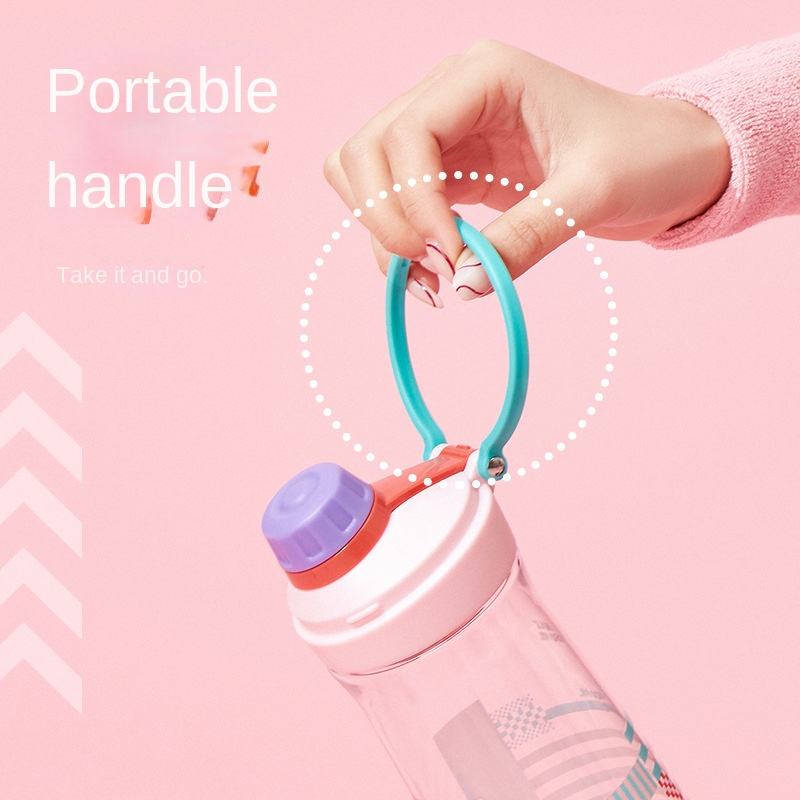 Wholesale 650ml Portable Fitness Water Bottles Custom Logo Sport Gym Plastic with Free Flip Top Cover Travel Water Bottles