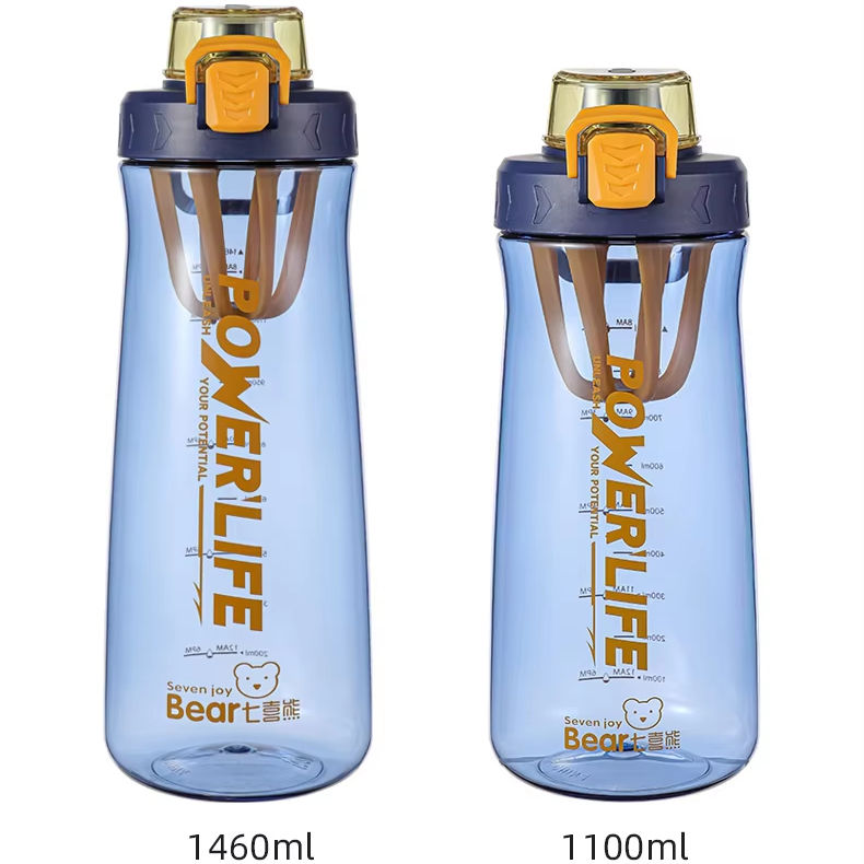 Hot Sale 1100ml 38oz Tritan Plastic Sports Fitness Water Bottle with Fruit Infuser Direct Drinking BPA-Free Safe for Gym Camping