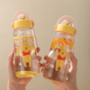 New Spaceman Bear Double-Layer Cartoon Astronaut Plastic Water Cup Transparent Direct Drinking