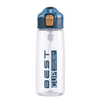 Cute Clear Plastic Sipper Water Bottles with Straw Kids' Camping Suitable for Boiling Water