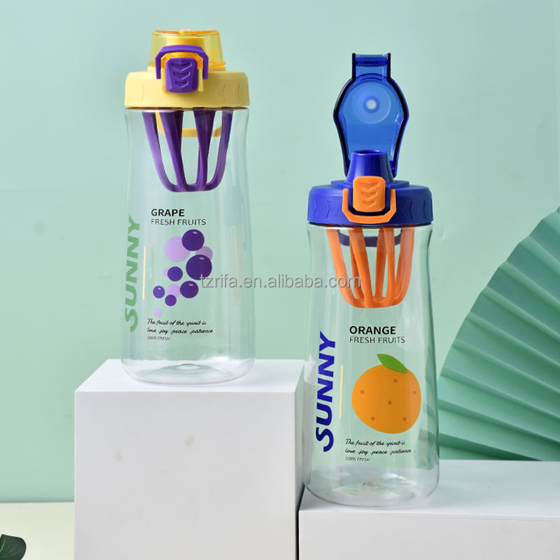 Clear Plastic Water Bottles with Fruit Tea Infuser