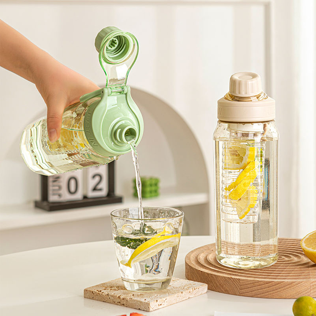 750ml Clear Plastic Water Bottles with Fruit Long Infuser Drinkware Product