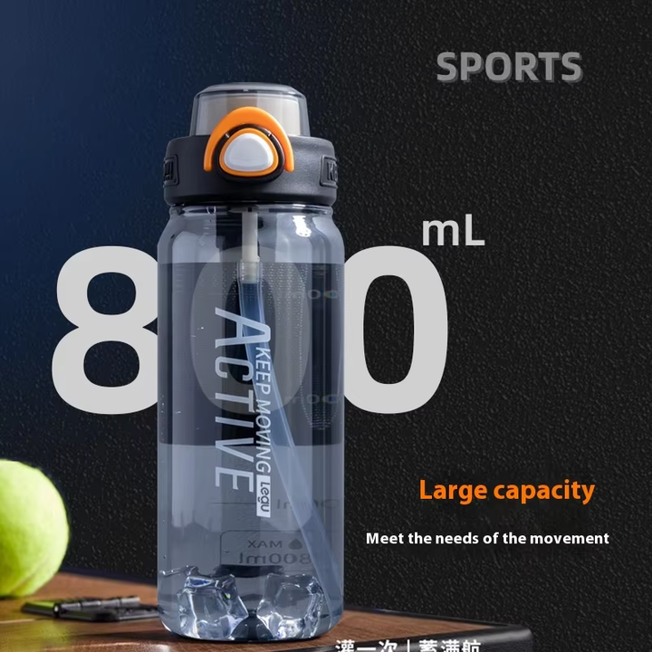 Sport Style for Outdoor Drinking Bottle New Large Capacity Water Bottle With Handle and Straw